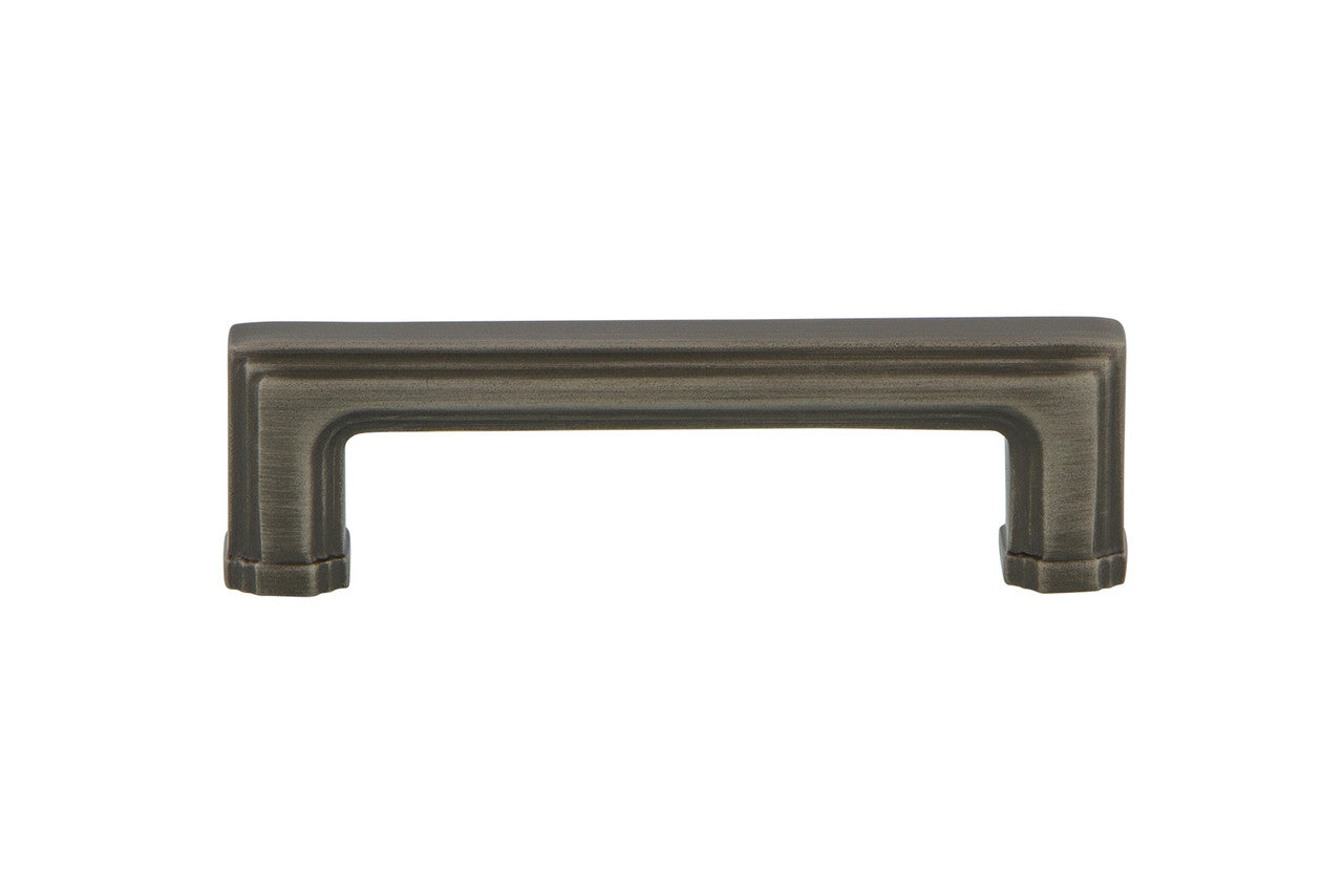 Nostalgic Warehouse 761762: 3" cc Carre' Handle Cabinet Pull - Antique Pewter