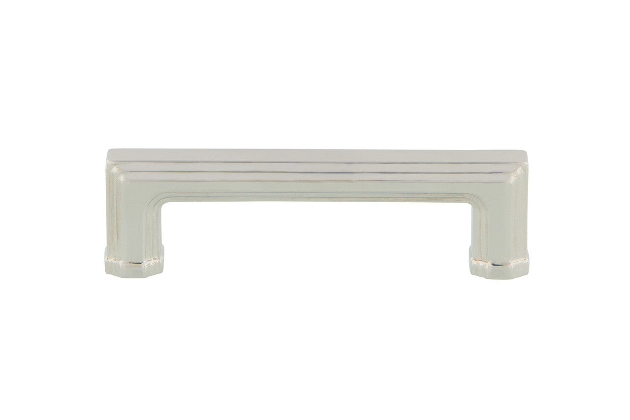 Nostalgic Warehouse 761763: 3" cc Carre' Handle Cabinet Pull - Polished Nickel