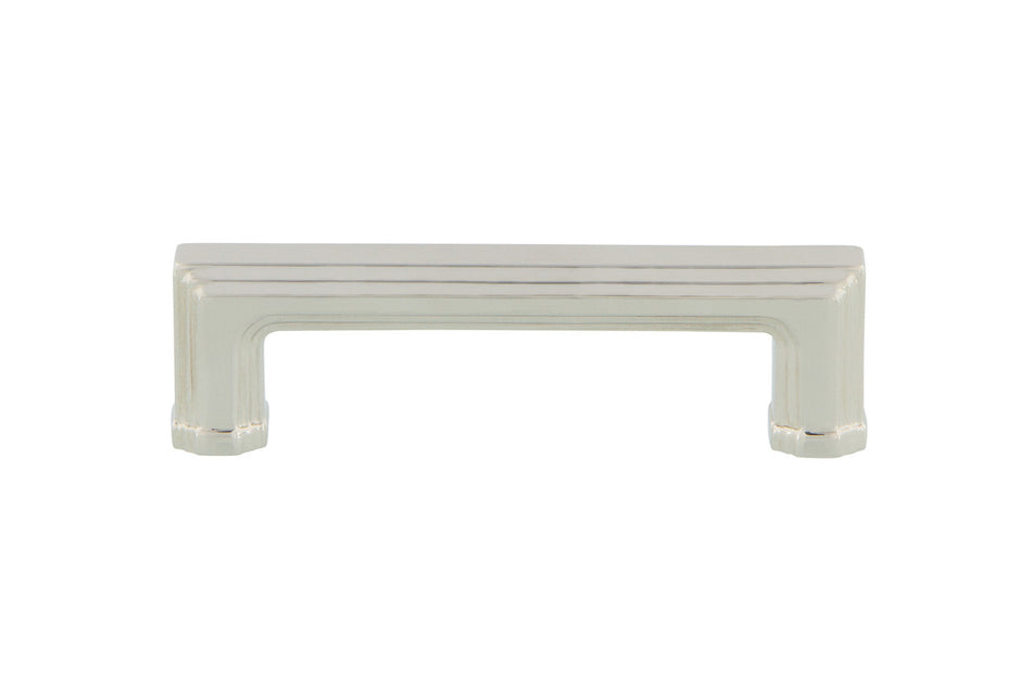 Nostalgic Warehouse 761763: 3" cc Carre' Handle Cabinet Pull - Polished Nickel