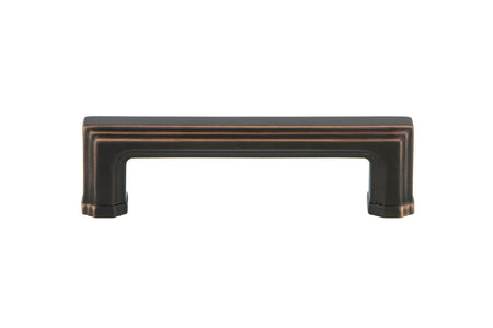 Nostalgic Warehouse 761765: 3" cc Carre' Handle Cabinet Pull - Timeless Bronze