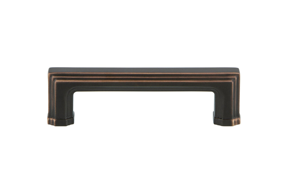Nostalgic Warehouse 761765: 3" cc Carre' Handle Cabinet Pull - Timeless Bronze