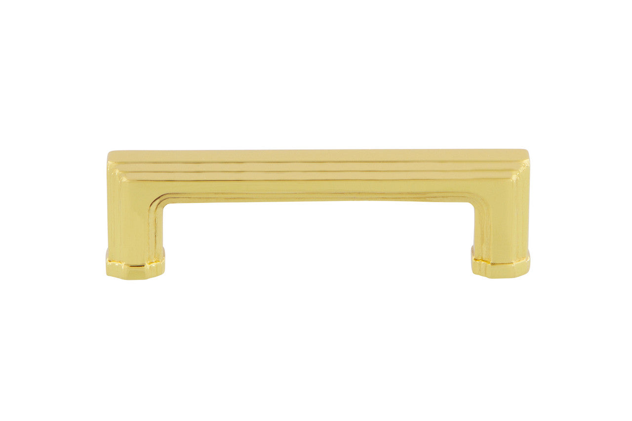Nostalgic Warehouse 761767: 3" cc Carre' Handle Cabinet Pull - Unlacquered Brass