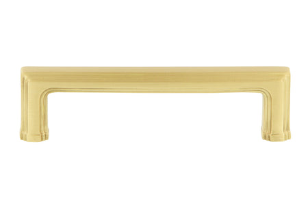 Nostalgic Warehouse 761768: 4" cc Carre' Handle Cabinet Pull - Satin Brass