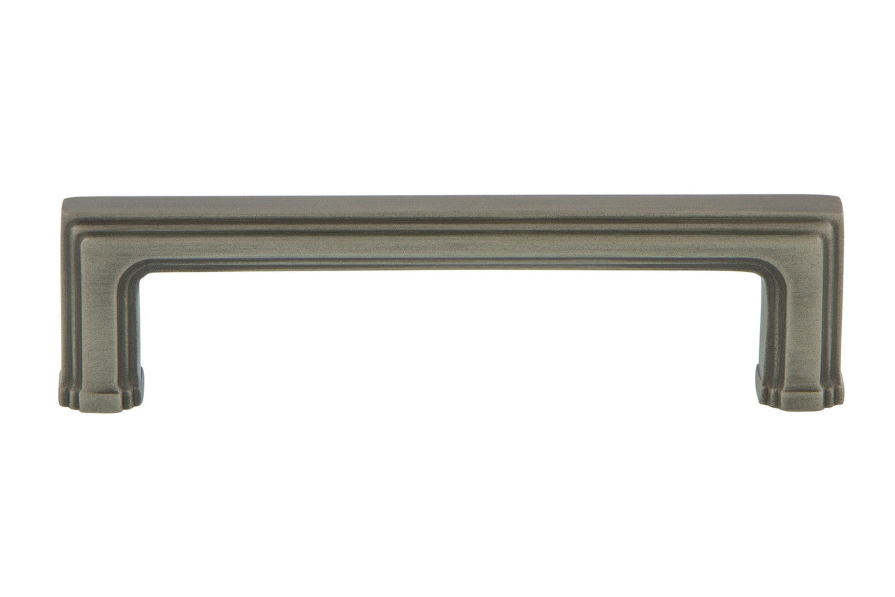Nostalgic Warehouse 761772: 4" cc Carre' Handle Cabinet Pull - Antique Pewter