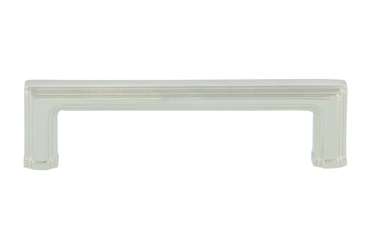 Nostalgic Warehouse 761774: 4" cc Carre' Handle Cabinet Pull - Polished Nickel