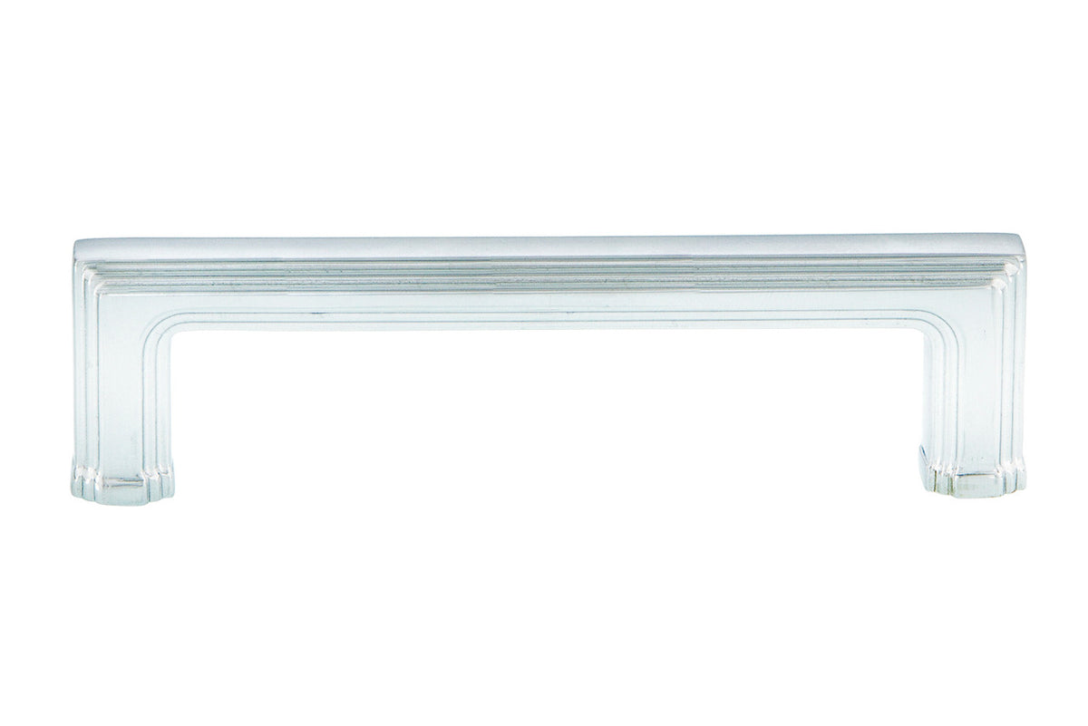 Nostalgic Warehouse 761777: 4" cc Carre' Handle Cabinet Pull - Bright Chrome