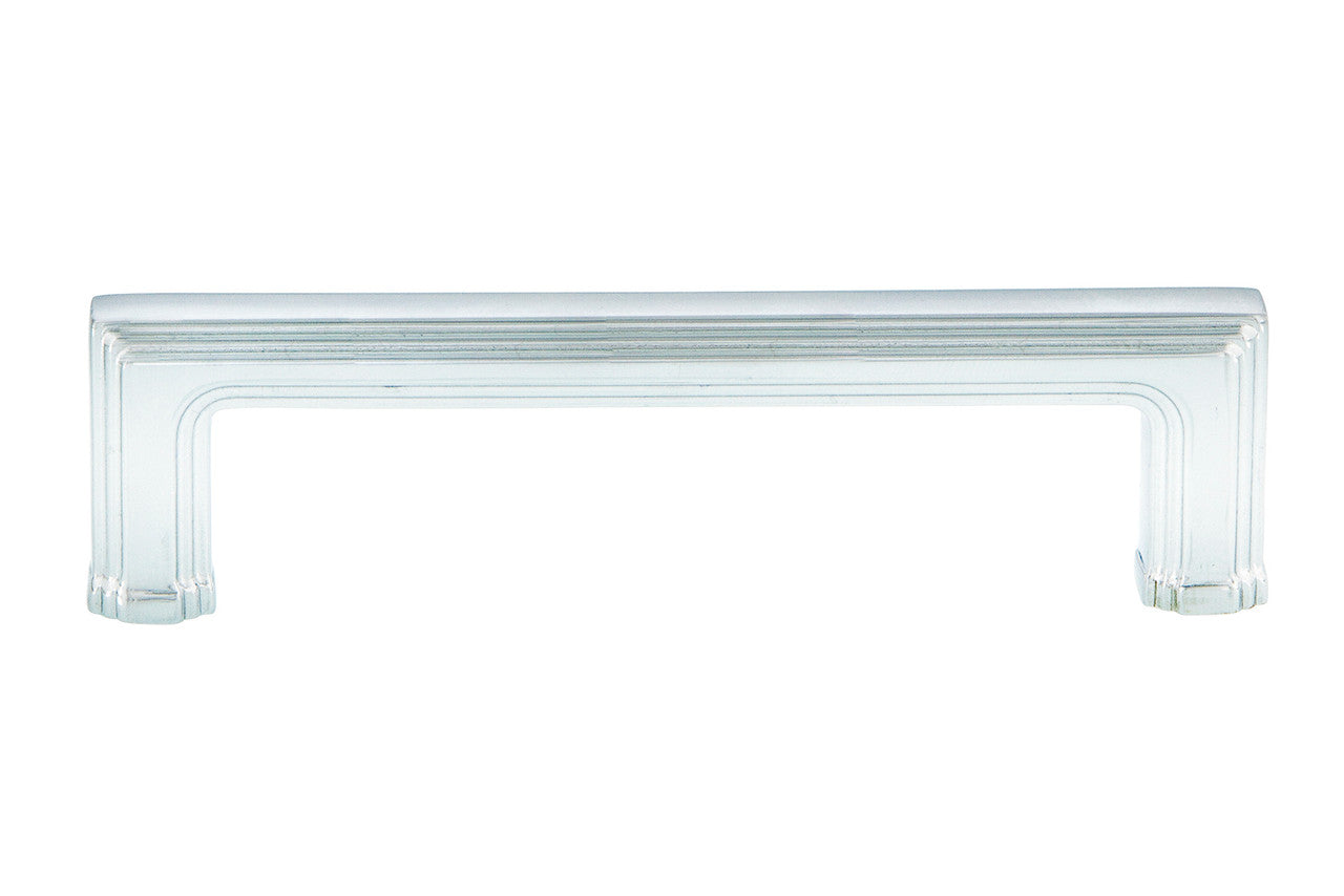 Nostalgic Warehouse 761777: 4" cc Carre' Handle Cabinet Pull - Bright Chrome