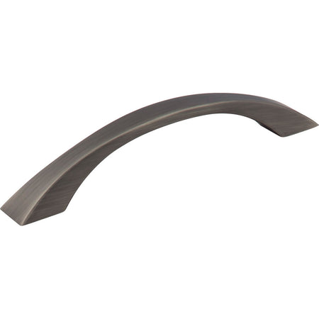 Jeffrey Alexander 767-128BNBDL: 128mm cc Philip Bow Cabinet Pull - Brushed Pewter