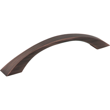 Jeffrey Alexander 767-128DBAC: 128mm cc Philip Bow Cabinet Pull - Brushed Oil Rubbed Bronze