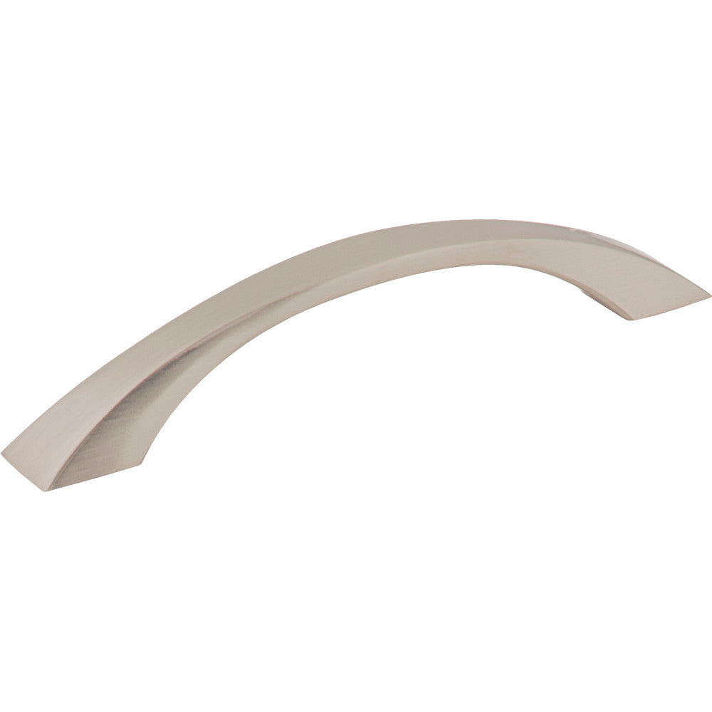 Jeffrey Alexander 767-128SN: 128mm cc Philip Bow Cabinet Pull - Satin Nickel