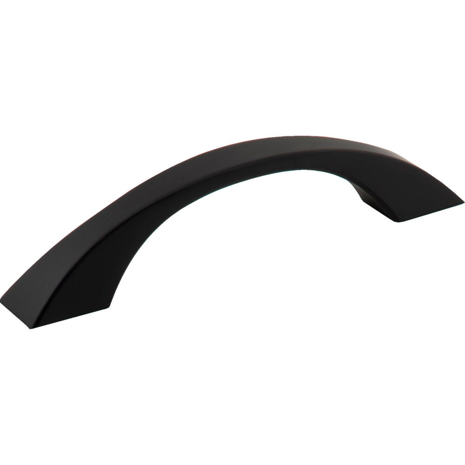 Jeffrey Alexander 767-96MB: 96mm cc Philip Bow Cabinet Pull - Matte Black