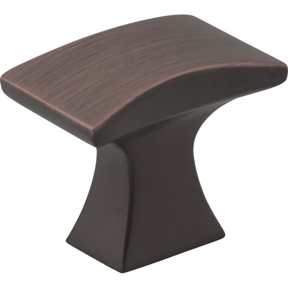 Jeffrey Alexander 767DBAC: 1-1/4" Philip Square Cabinet Knob - Brushed Oil Rubbed Bronze