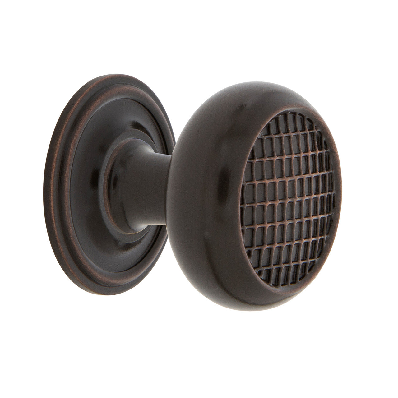 Nostalgic Warehouse 769447: 1-3/8" Craftsman Cabinet Knob w/Classic Rose - Timeless Bronze