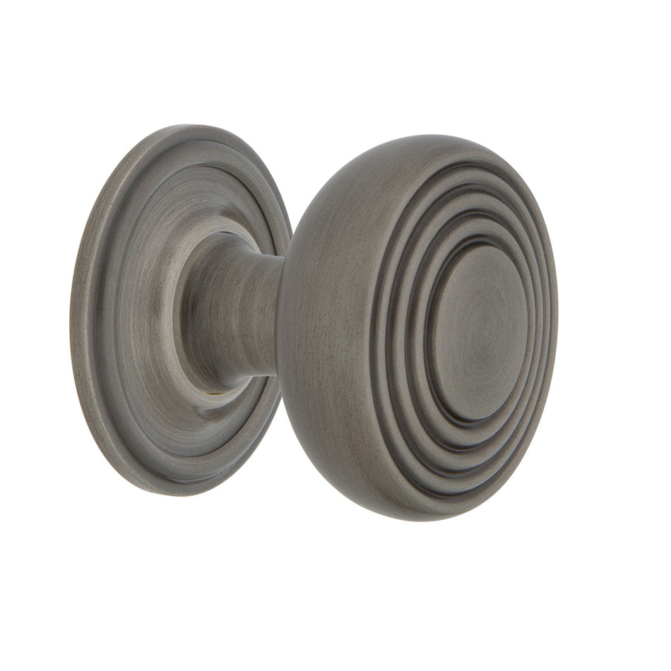 Nostalgic Warehouse 769460: 1-3/8" Deco Cabinet Knob w/Classic Rose - Antique Pewter