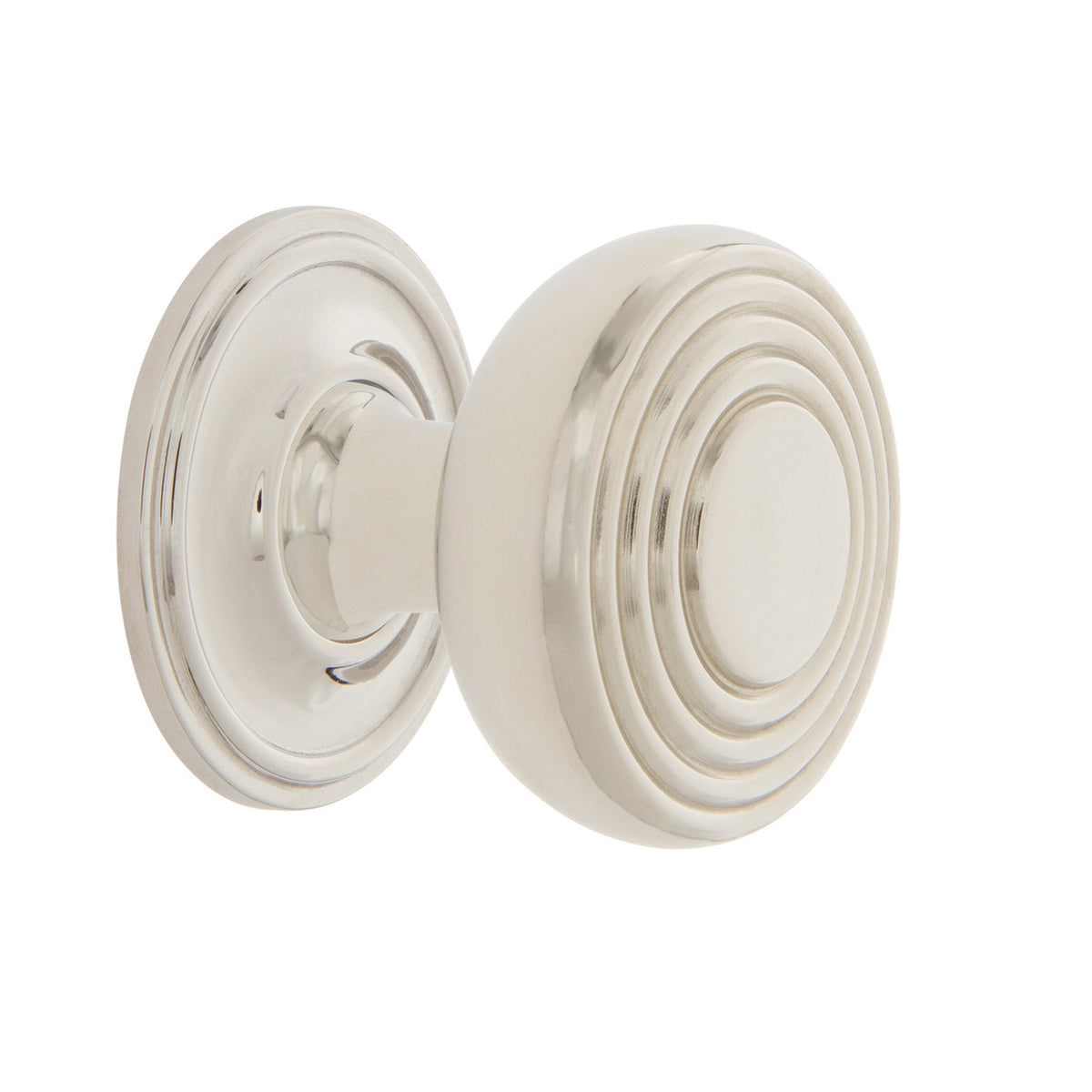 Nostalgic Warehouse 769462: 1-3/8" Deco Cabinet Knob w/Classic Rose - Polished Nickel