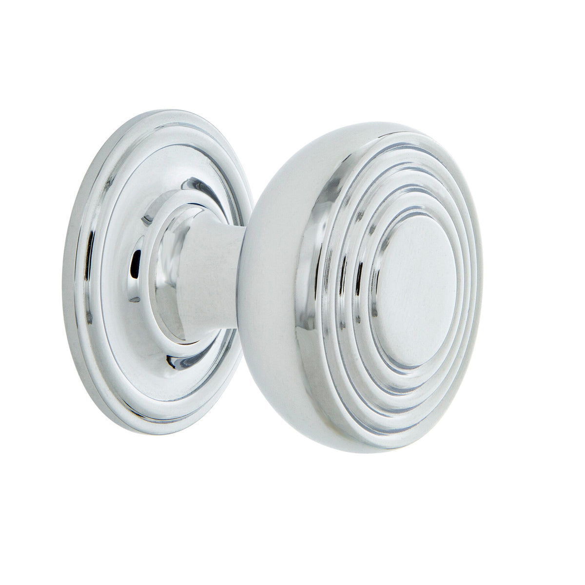 Nostalgic Warehouse 769464: 1-3/8" Deco Cabinet Knob w/Classic Rose - Bright Chrome