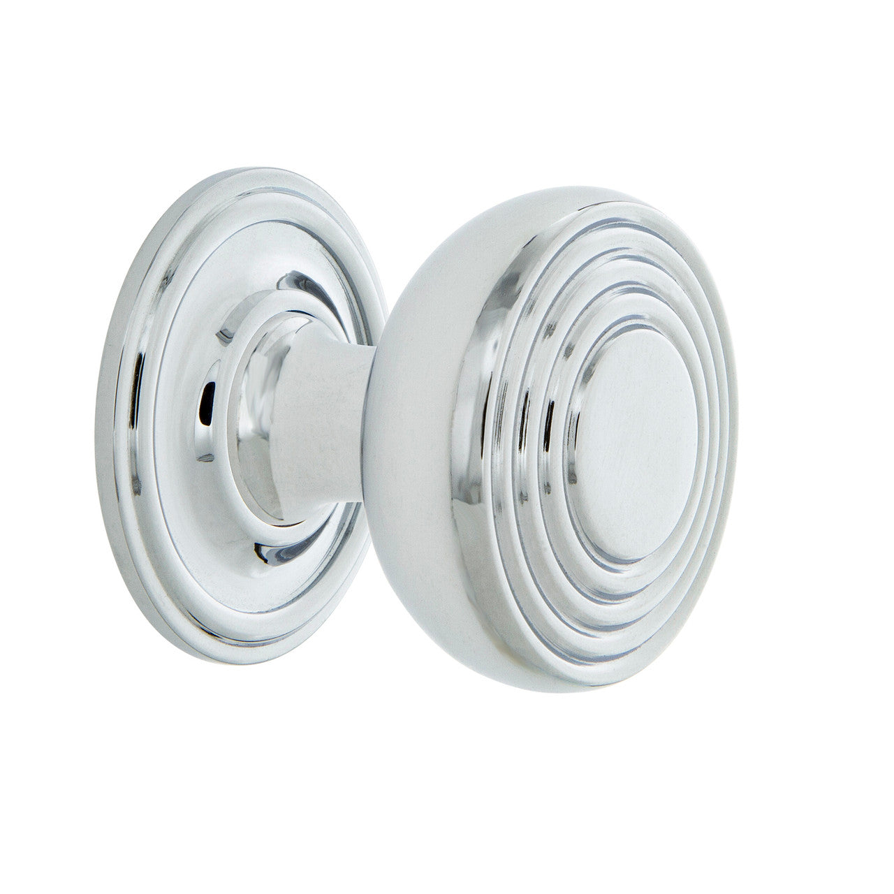 Nostalgic Warehouse 769464: 1-3/8" Deco Cabinet Knob w/Classic Rose - Bright Chrome