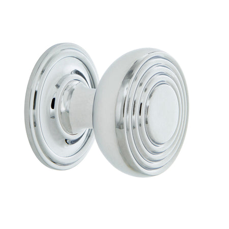 Nostalgic Warehouse 769464: 1-3/8" Deco Cabinet Knob w/Classic Rose - Bright Chrome