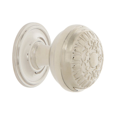 Nostalgic Warehouse 769482: 1-3/8" Egg & Dart Cabinet Knob w/Classic Rose - Polished Nickel
