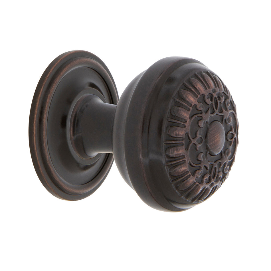Nostalgic Warehouse 769483: 1-3/8" Egg & Dart Cabinet Knob w/Classic Rose - Timeless Bronze