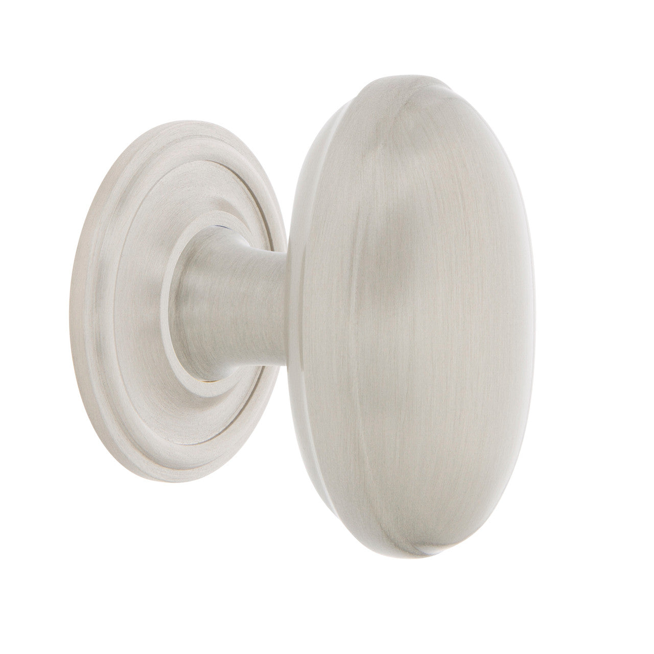 Nostalgic Warehouse 769496: 1-3/4" Homestead Cabinet Knob w/Classic Rose - Satin Nickel