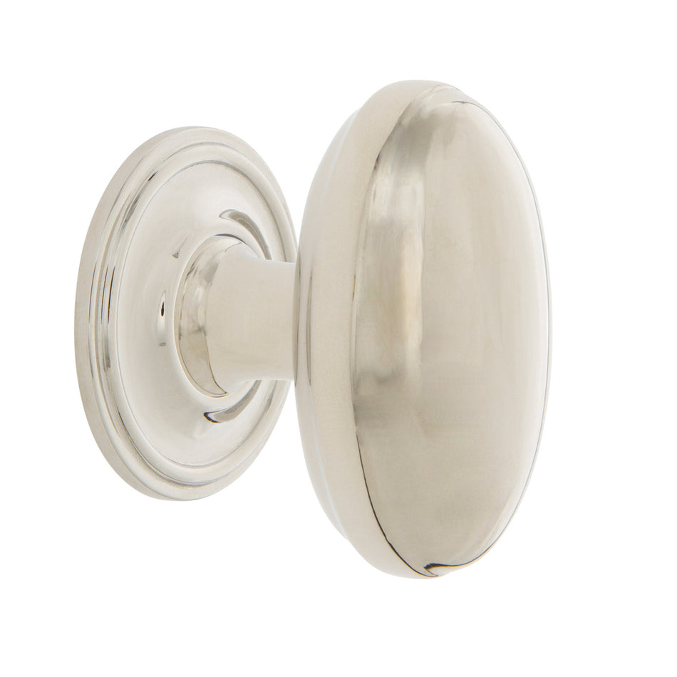 Nostalgic Warehouse 769497: 1-3/4" Homestead Cabinet Knob w/Classic Rose - Polished Nickel