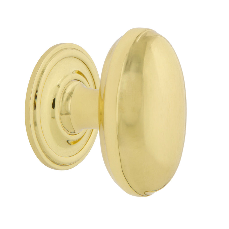Nostalgic Warehouse 769499: 1-3/4" Homestead Cabinet Knob w/Classic Rose - Polished Brass