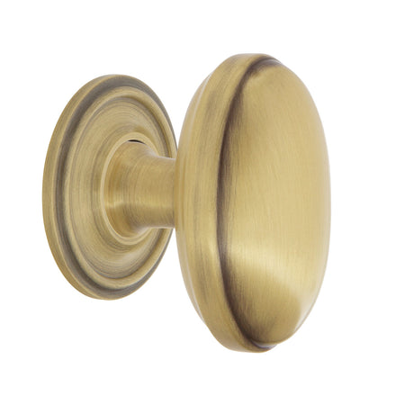 Nostalgic Warehouse 769501: 1-3/4" Homestead Cabinet Knob w/Classic Rose - Antique Brass