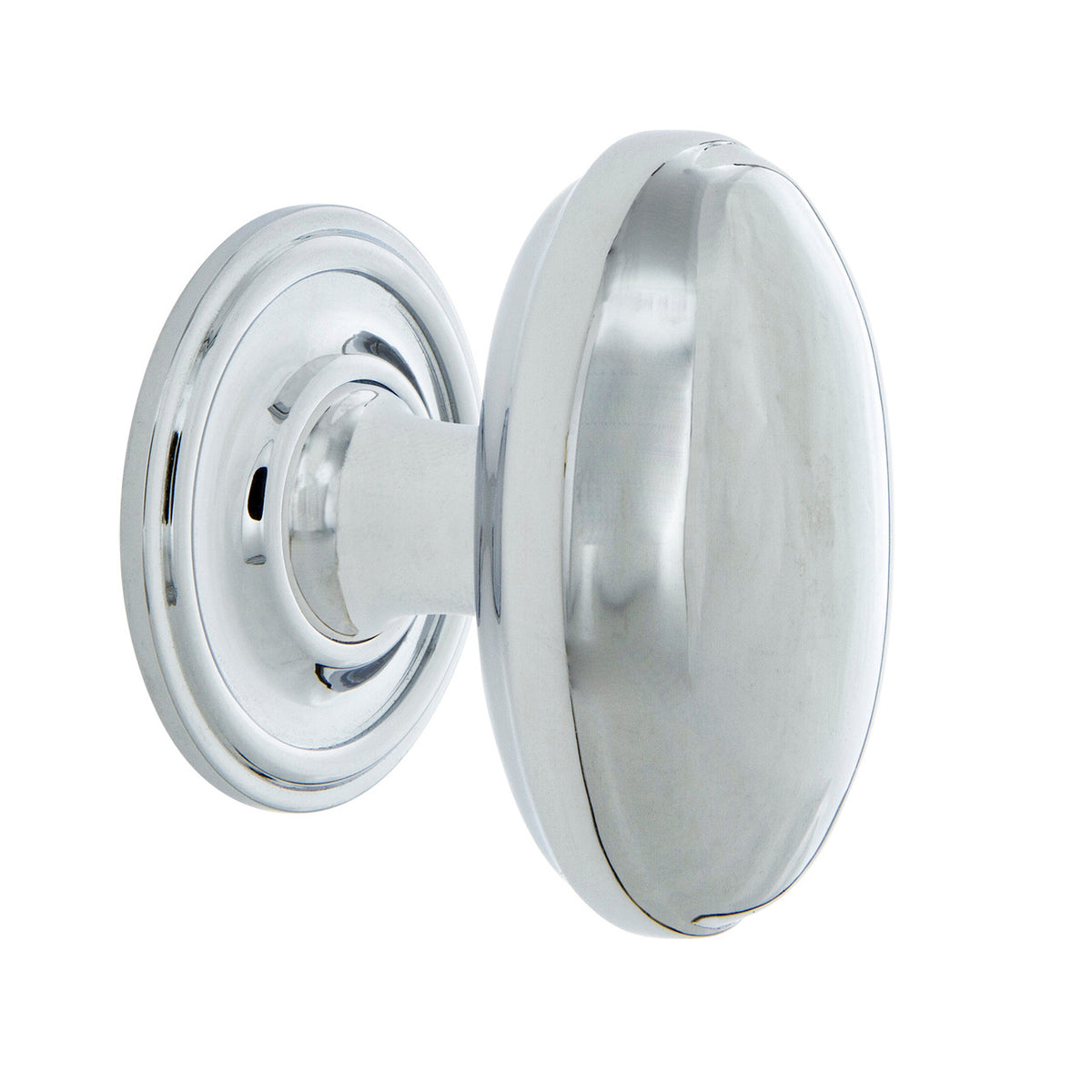 Nostalgic Warehouse 769502: 1-3/4" Homestead Cabinet Knob w/Classic Rose - Bright Chrome