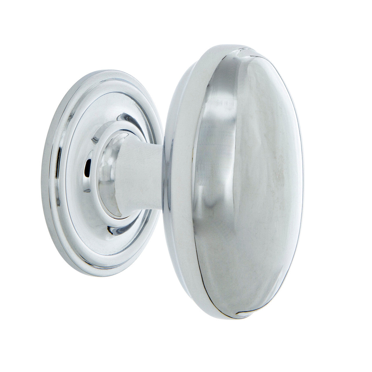 Nostalgic Warehouse 769502: 1-3/4" Homestead Cabinet Knob w/Classic Rose - Bright Chrome