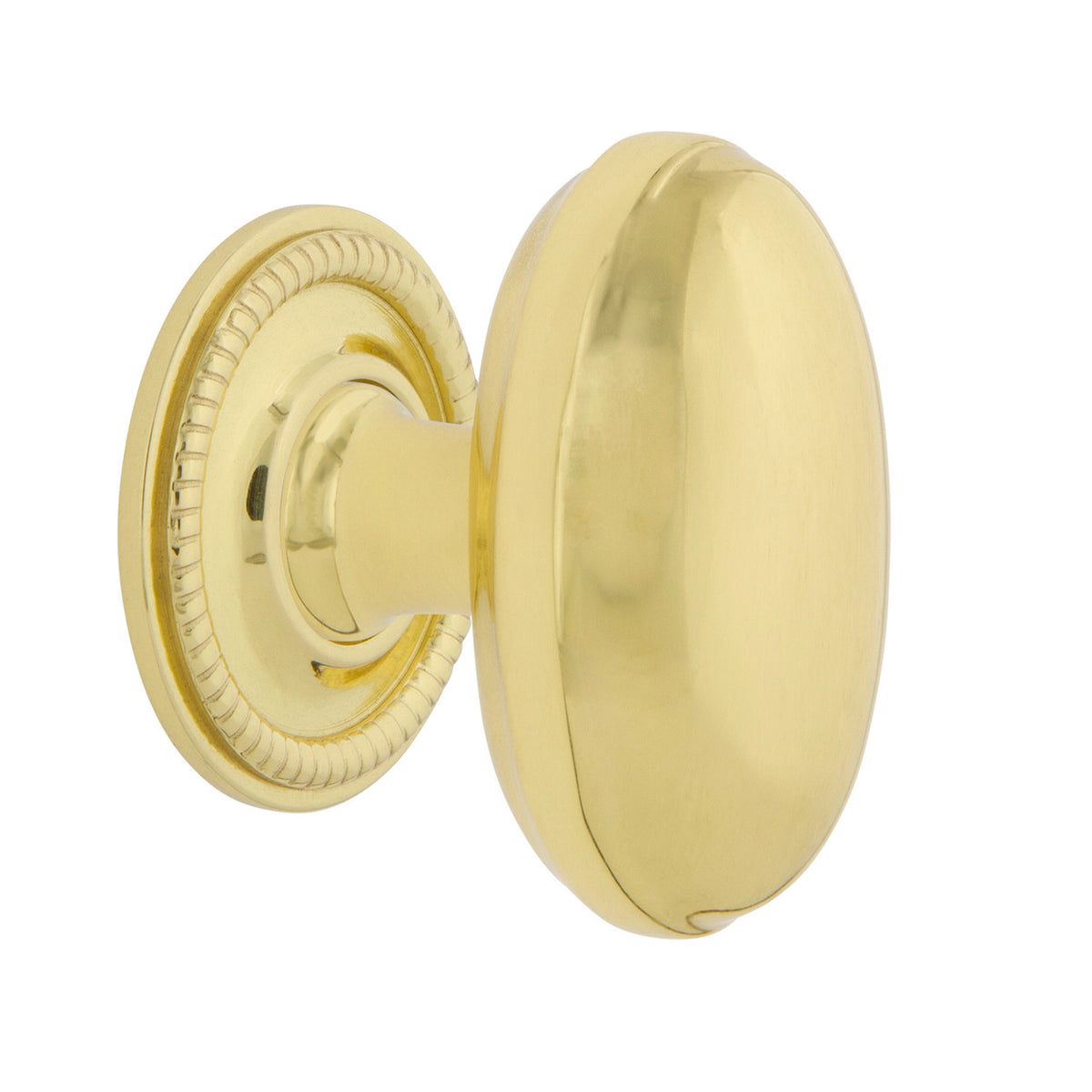 Nostalgic Warehouse 769508: 1-3/4" Homestead Cabinet Knob w/Rope Rose - Polished Brass