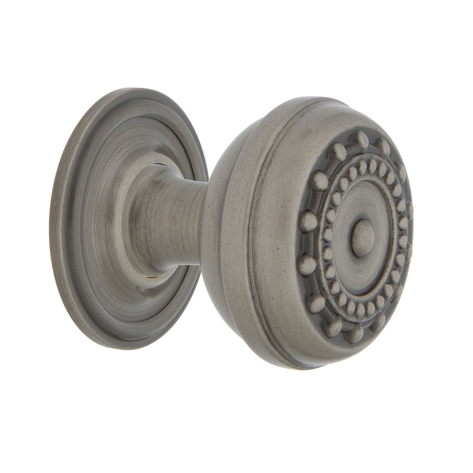 Nostalgic Warehouse 769514: 1-3/8" Meadows Cabinet Knob w/Classic Rose - Antique Pewter