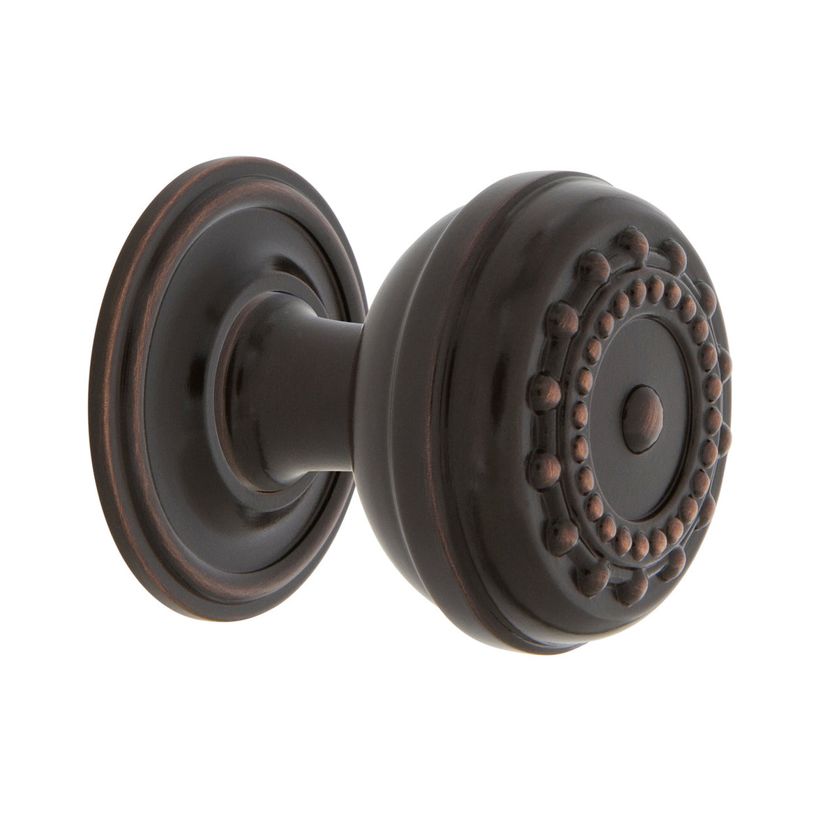 Nostalgic Warehouse 769519: 1-3/8" Meadows Cabinet Knob w/Classic Rose - Timeless Bronze