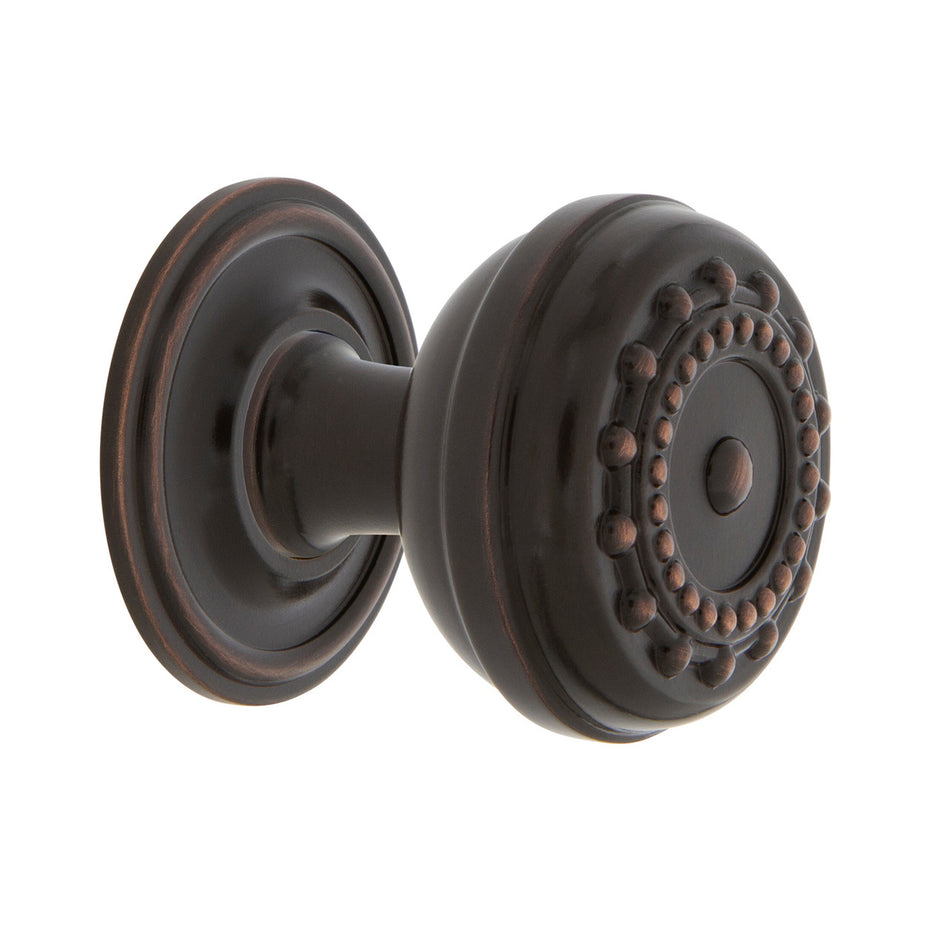 Nostalgic Warehouse 769519: 1-3/8" Meadows Cabinet Knob w/Classic Rose - Timeless Bronze