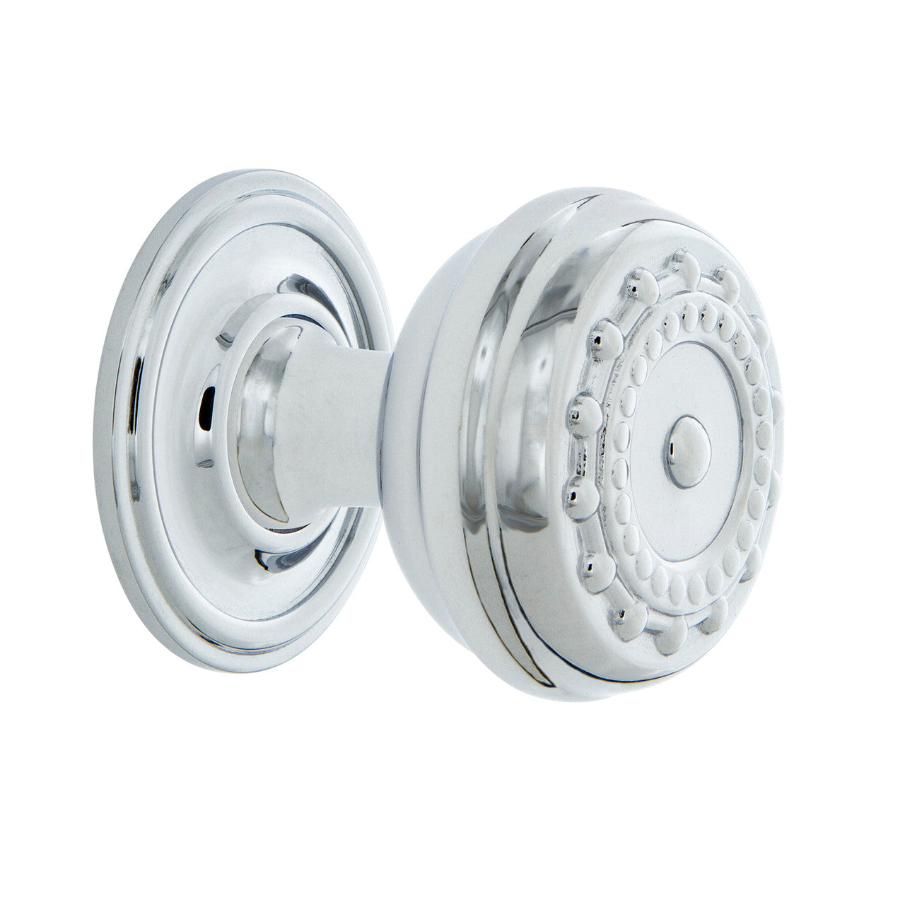 Nostalgic Warehouse 769520: 1-3/8" Meadows Cabinet Knob w/Classic Rose - Bright Chrome