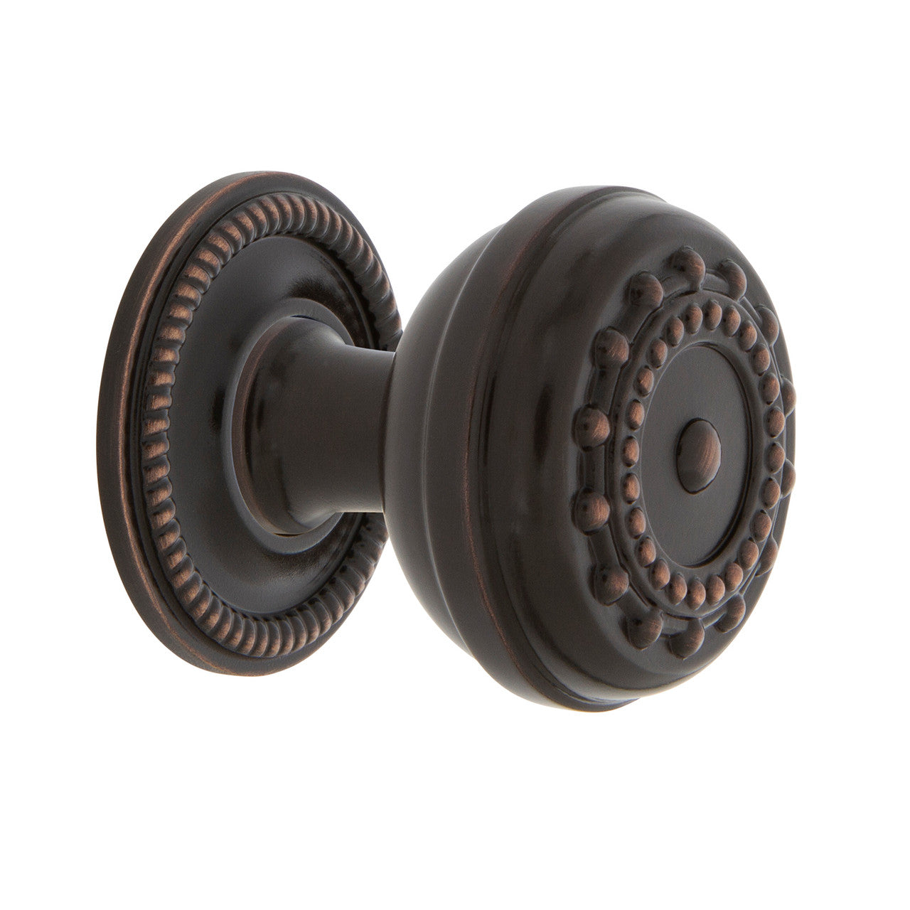 Nostalgic Warehouse 769528: 1-3/8" Meadows Cabinet Knob w/Rope Rose - Timeless Bronze