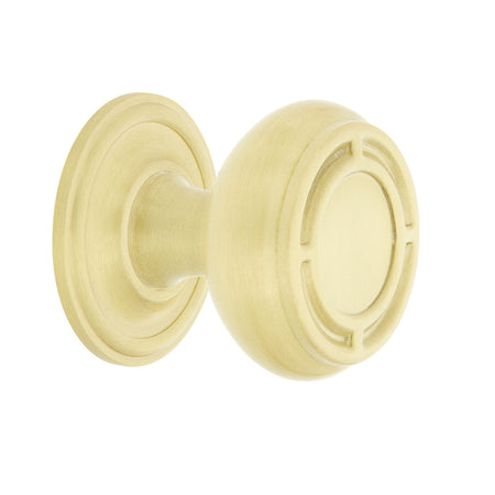 Nostalgic Warehouse 769530: 1-3/8" Mission Cabinet Knob w/Classic Rose - Satin Brass