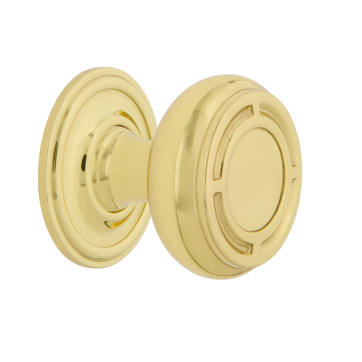 Nostalgic Warehouse 769532: 1-3/8" Mission Cabinet Knob w/Classic Rose - Unlacquered Brass
