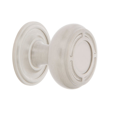 Nostalgic Warehouse 769534: 1-3/8" Mission Cabinet Knob w/Classic Rose - Satin Nickel
