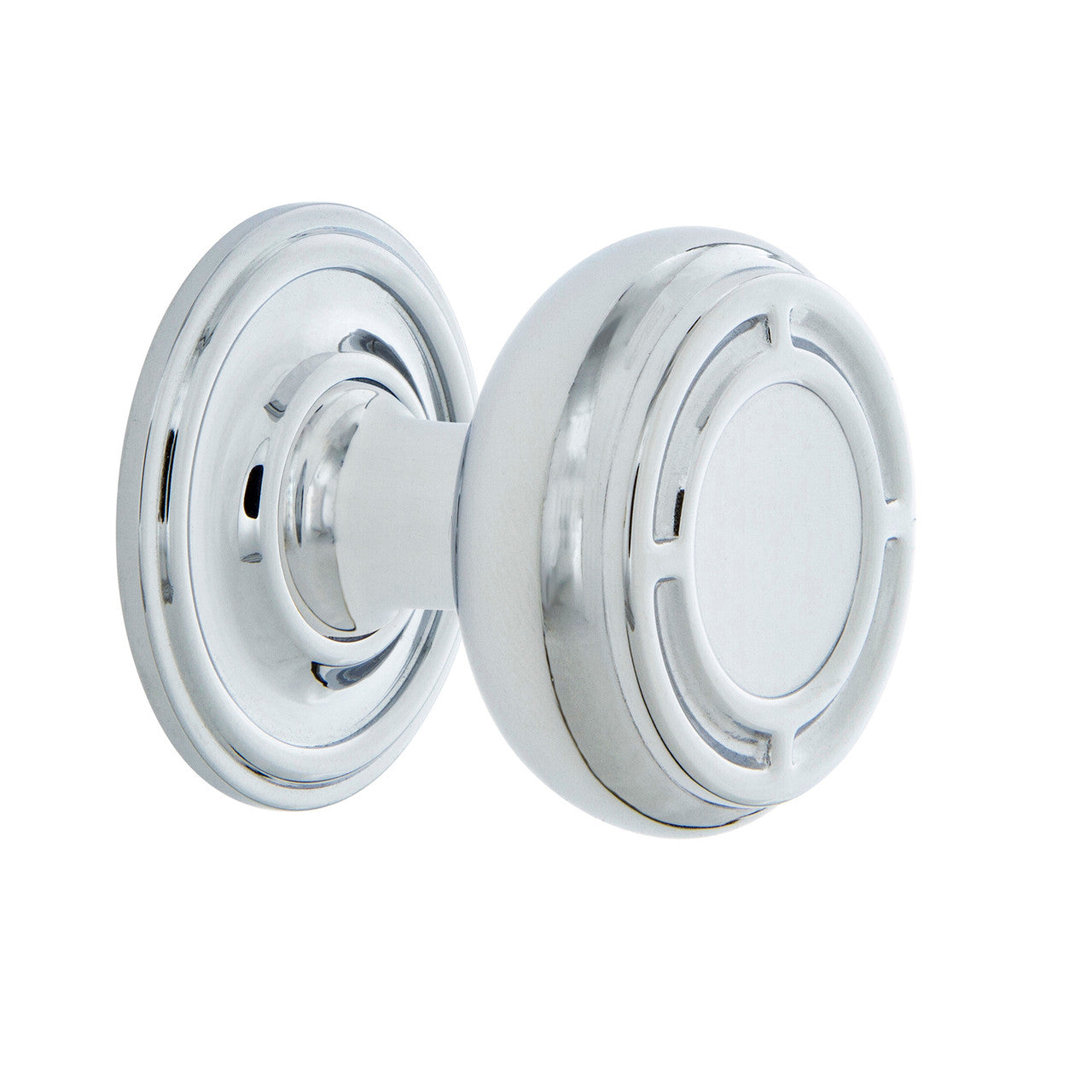 Nostalgic Warehouse 769537: 1-3/8" Mission Cabinet Knob w/Classic Rose - Bright Chrome
