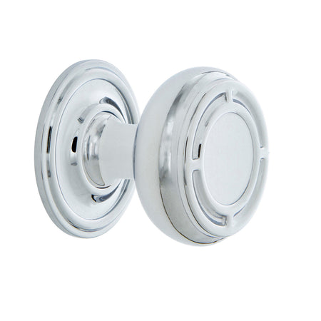 Nostalgic Warehouse 769537: 1-3/8" Mission Cabinet Knob w/Classic Rose - Bright Chrome
