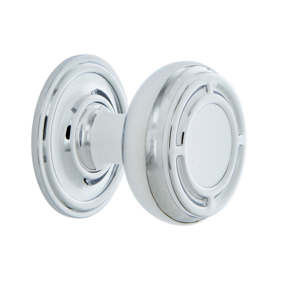 Nostalgic Warehouse 769537: 1-3/8" Mission Cabinet Knob w/Classic Rose - Bright Chrome