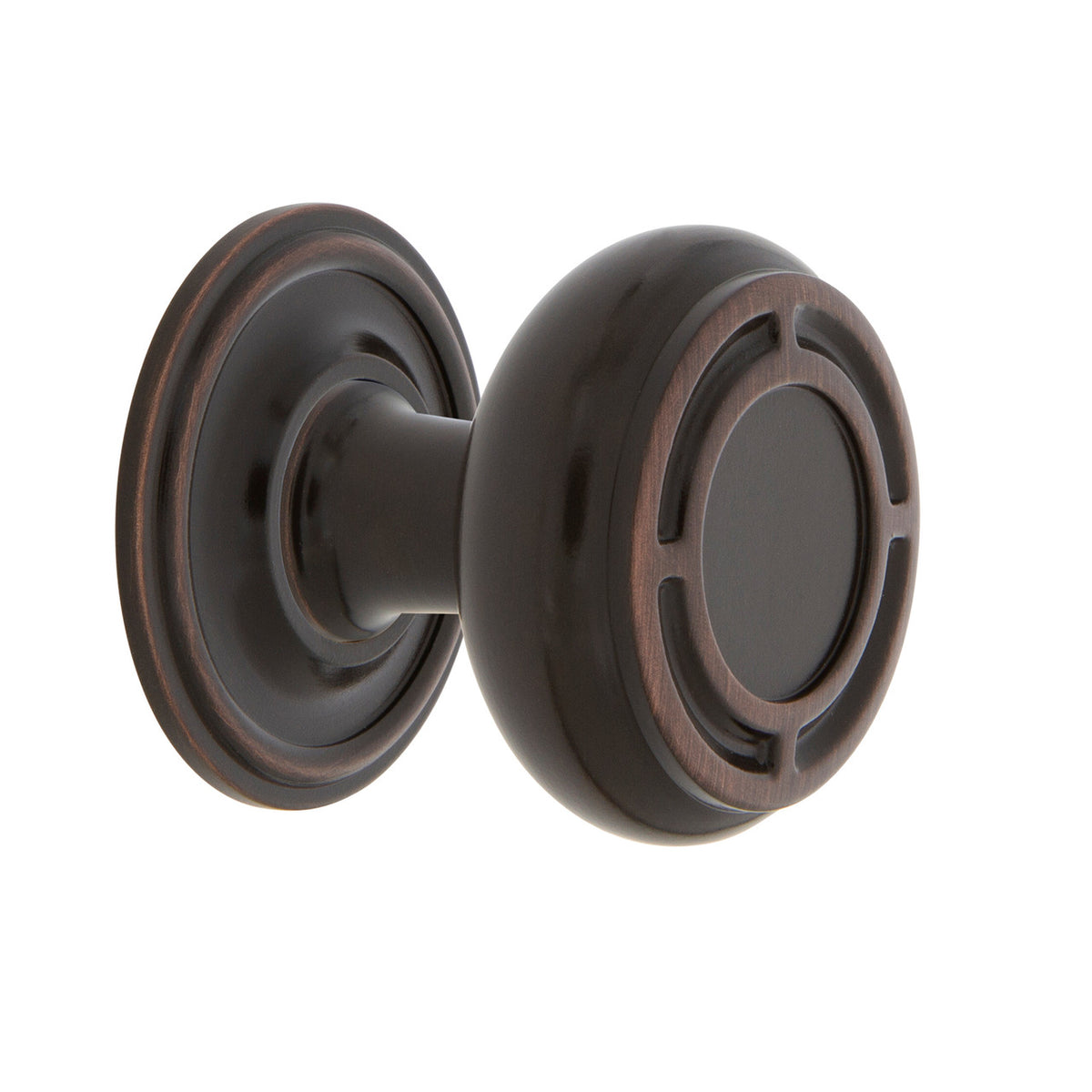 Nostalgic Warehouse 769538: 1-3/8" Mission Cabinet Knob w/Classic Rose - Timeless Bronze