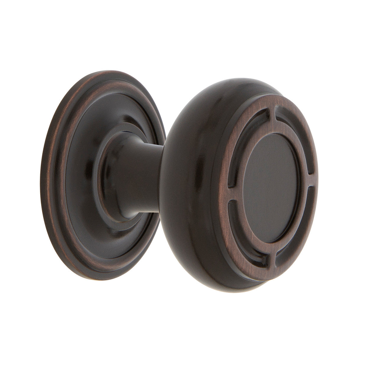 Nostalgic Warehouse 769538: 1-3/8" Mission Cabinet Knob w/Classic Rose - Timeless Bronze