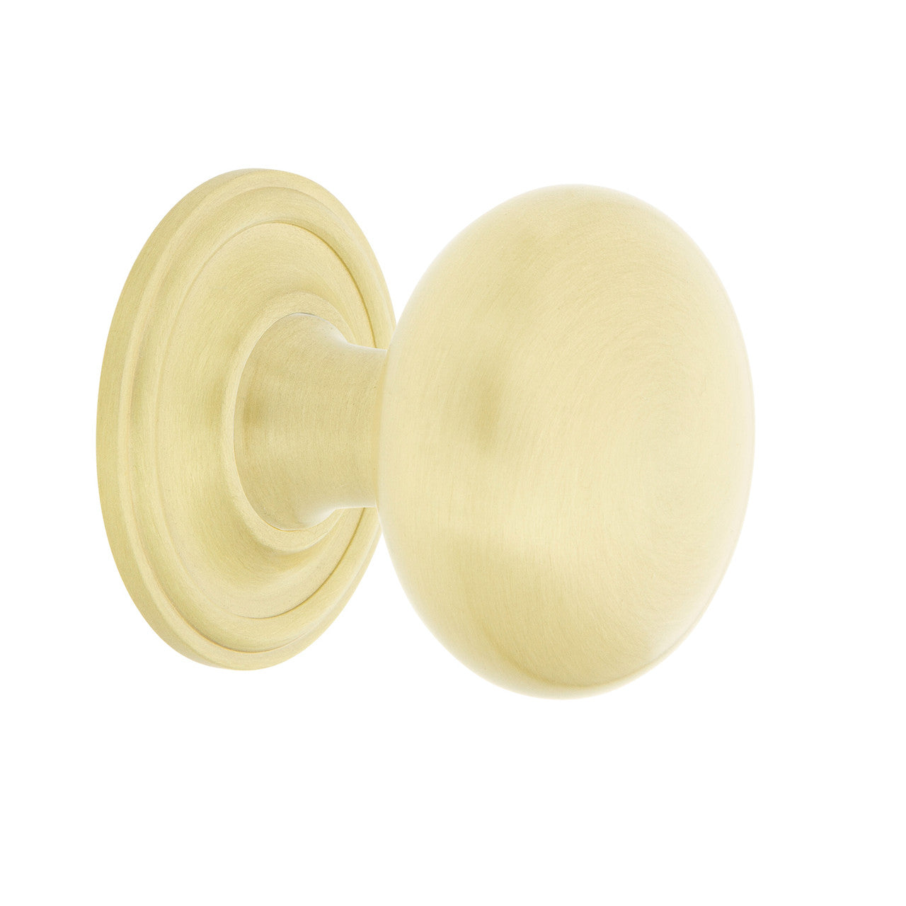 Nostalgic Warehouse 769548: 1-3/8" New York Cabinet Knob w/Classic Rose - Satin Brass