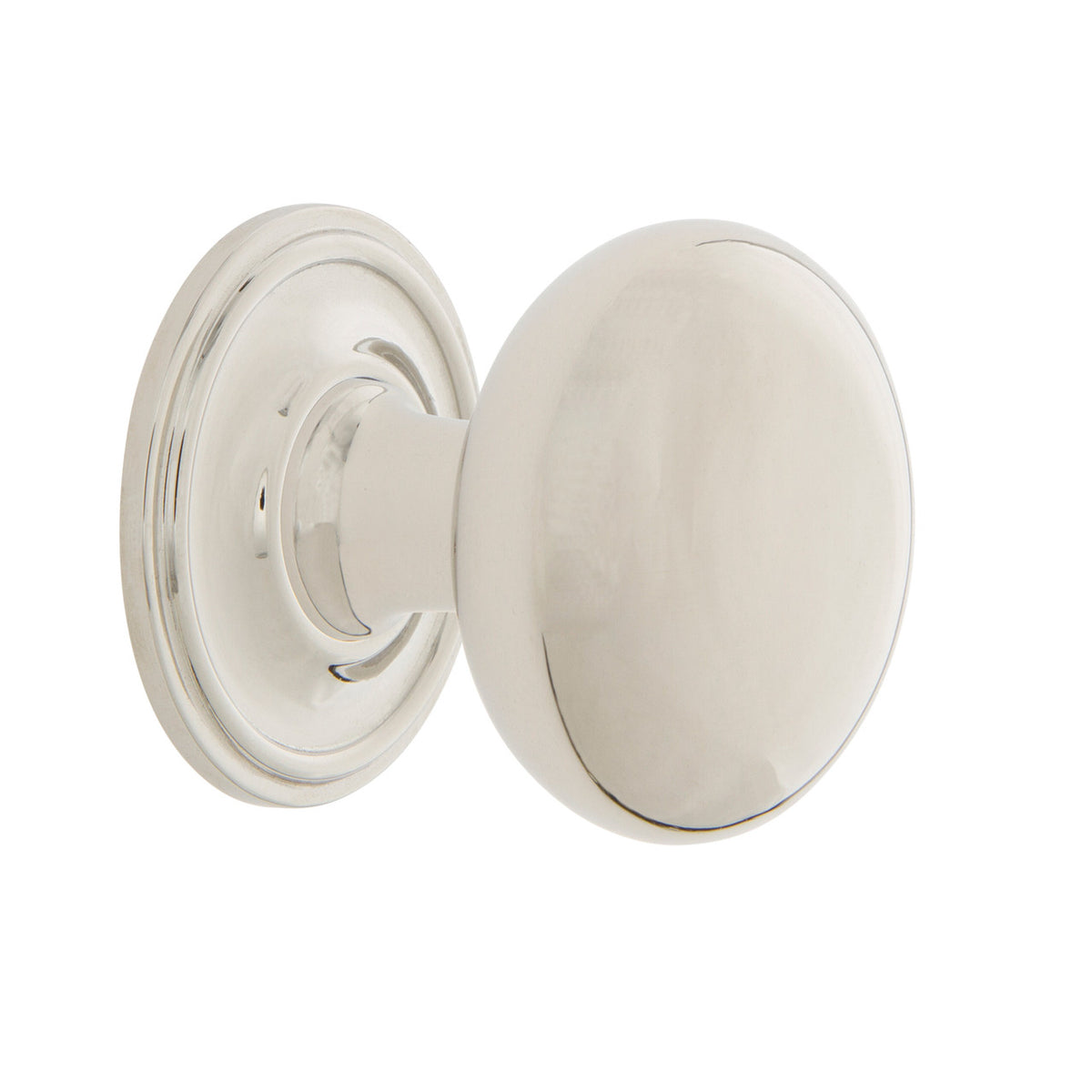 Nostalgic Warehouse 769549: 1-3/8" New York Cabinet Knob w/Classic Rose - Polished Nickel