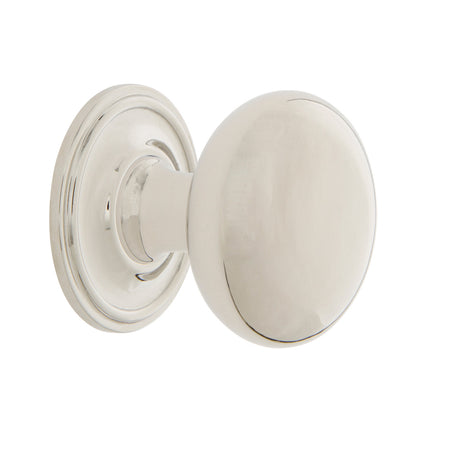 Nostalgic Warehouse 769549: 1-3/8" New York Cabinet Knob w/Classic Rose - Polished Nickel