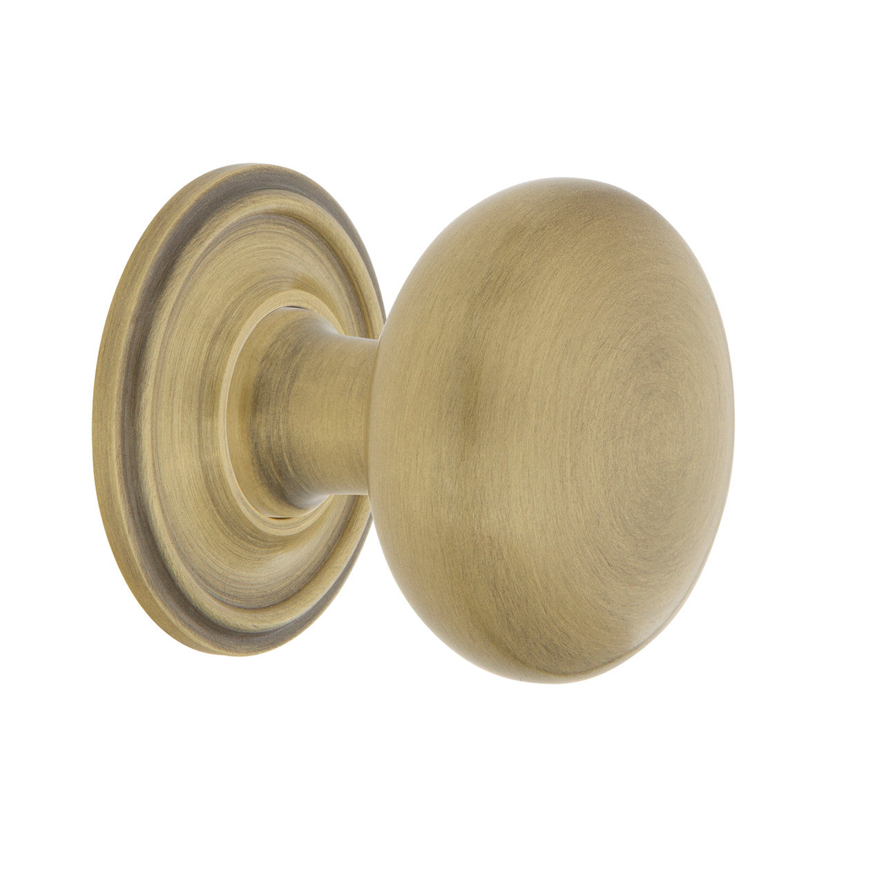 Nostalgic Warehouse 769550: 1-3/8" New York Cabinet Knob w/Classic Rose - Antique Brass