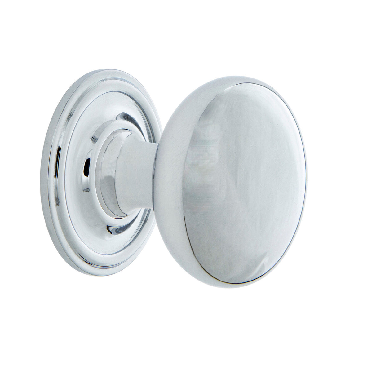 Nostalgic Warehouse 769551: 1-3/8" New York Cabinet Knob w/Classic Rose - Bright Chrome