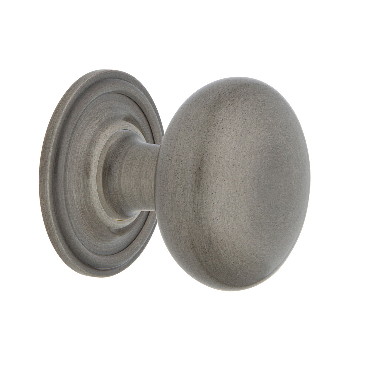 Nostalgic Warehouse 769552: 1-3/8" New York Cabinet Knob w/Classic Rose - Antique Pewter
